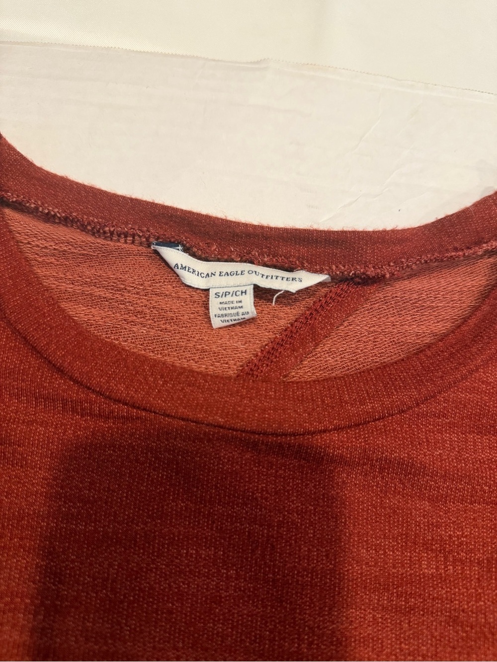 American Eagle Outfitters Brick Red Crewneck Sweater - Picture 2 of 5